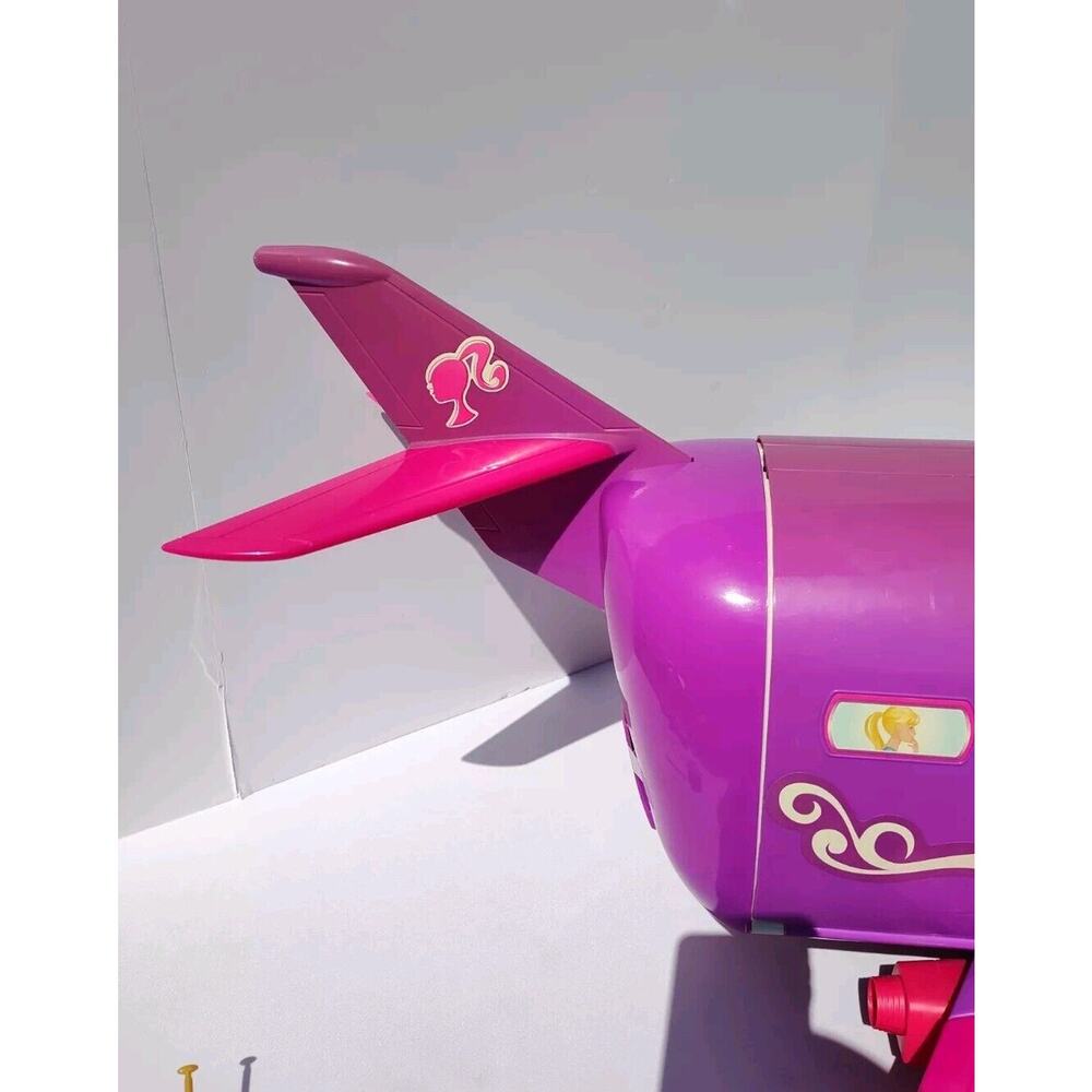 Vintage 1999 Barbie Doll Mattel Purple/Pink Jumbo Glamour Jet Airplane Plane - Picture 4 of 14